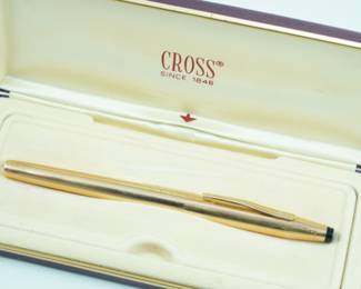 Cross gold filled pen with case
