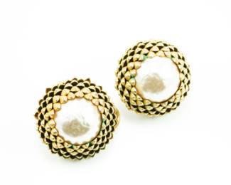 Miriam Haskell faux pearl earrings