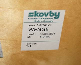 Skovby Denmark Wenge table & chairs