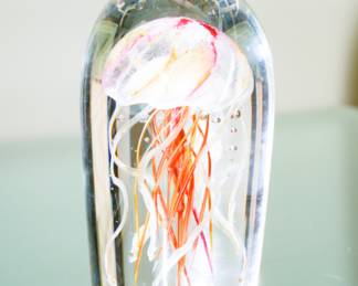 Jellyfish paperweight-Signed