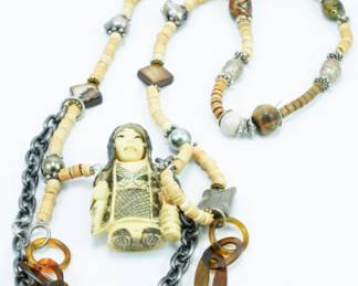 Netsuke beaded necklace