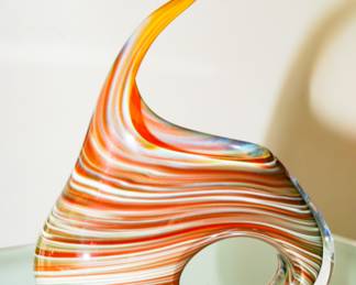 Abstract free form Murano art glass sculpture