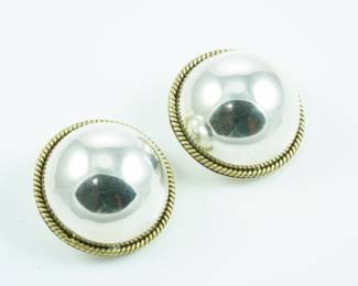 Sterling domed earrings