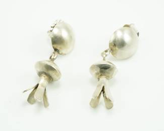 Vintage sterling squash blossom earrings