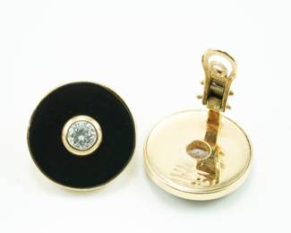 14k enameled crystal earrings