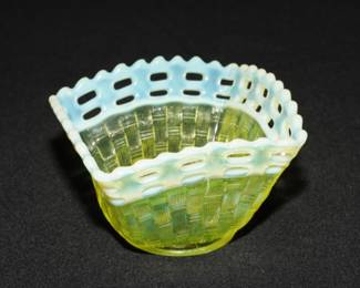 Vaseline glass bowl