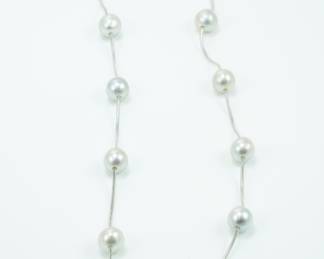 14k & station pearl necklace