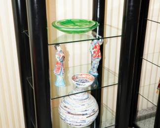 Bell & Oggeti glass display cabinets x 2