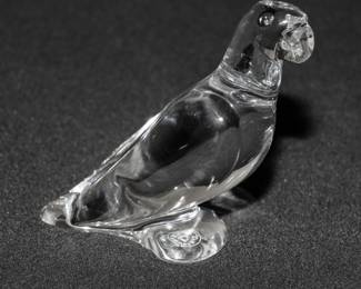 Baccarat crystal parrot