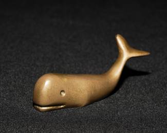 Brass whale-very mid century