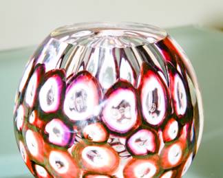 Art glass candle holder-Erickson