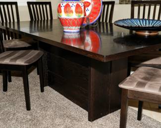 Skovby dark wood Wenge table & chairs-Denmark