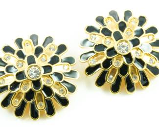 Swarovski crystal & enamel earrings