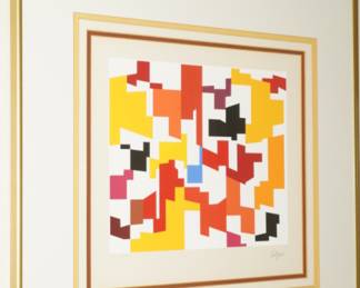 "Woman"-Geometric silkscreen by Yaacov Agam limited edition #53/54