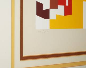 "Woman" #53/54-Yaacov Agam -geometric silkscreen