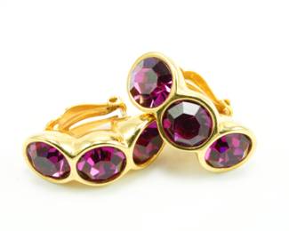 Swarovski bezel set earrings