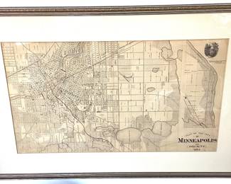 1874 map of Minneapolis
