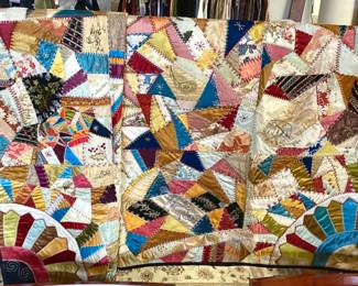 Fabulous vintage crazy quilt