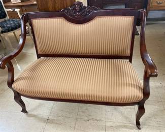 Victorian Carved Settee