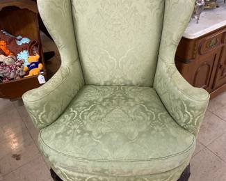 Green Sherrill Wing Back Chair