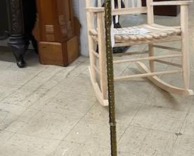 Leaded Glass Twisted Base Floor Lamp 
