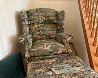 Armchair with Matching Ottoman