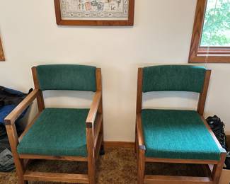 Green Fabric Accent Chairs