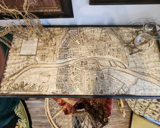 Top of Paris map table