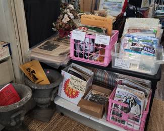 Ephemera including items from Kennedy, Elvis, and presidents