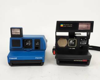 Vintage Polaroid cameras