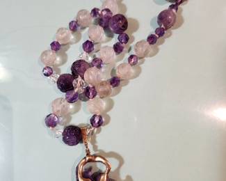 Amethyst and other precious beads Necklace