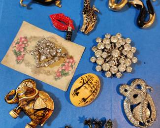Vintage and Contemporary Pins and Brooches 