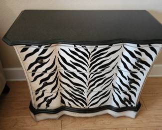 Handpainted Zebra Chest/Dresser 