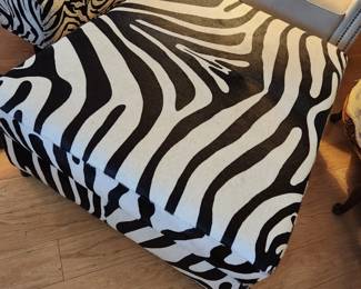 Large Zebra Ottoman 