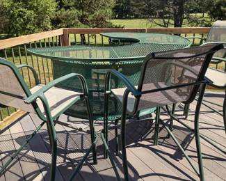 Wrought iron outdoor bar set