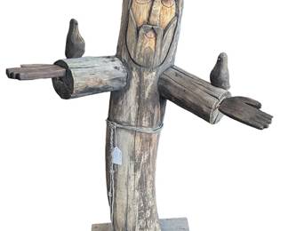 1 St Francis wood Sculpture Ben Ortega Weems Gallery