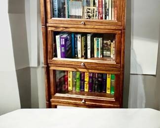 Barrister bookcase full of horse related books