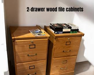 2-drawer wood file cabinets
