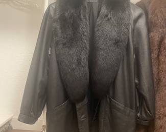 Faux leather and fur jacket 