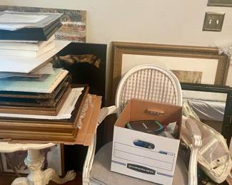 Great art work and table and chair 