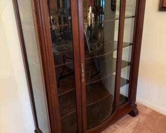 Antique Curved Front China Cabinet