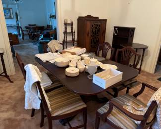 Dining Table, Six Chairs and Leaves