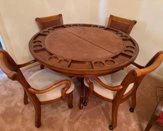 Game Table with Four Chair and Removable Top