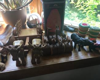 Living Room- Wood Carved Figurines Overview