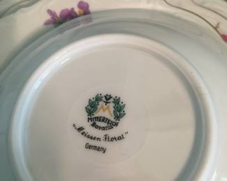 Dining Room- German China, Mitierteich Meissen Floral