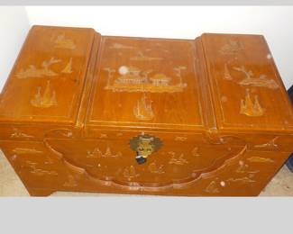Antique Asian Cedar Chest