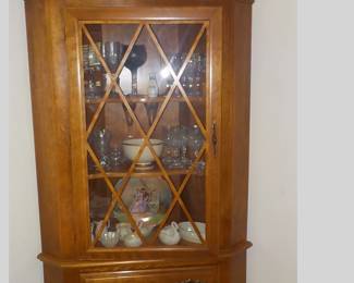 Glass Front Corner Cabinet