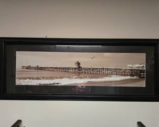 Large (over 36" long) pier photograph in frame