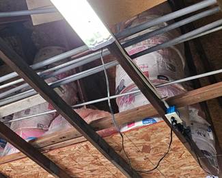 insulation in the rafters will be brought down