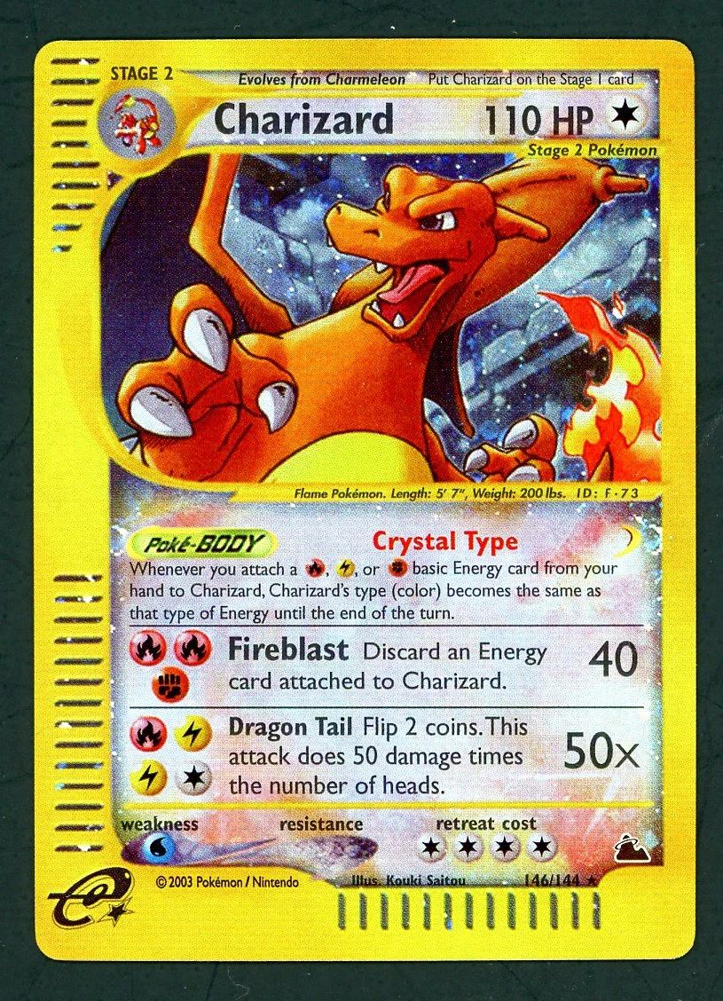 Charizard - 146/144 - Holo - Skyridge - Secret Rare Pokemon Card (TJ1)